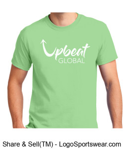 Customized Gildan t-shirt- Mint Green (white logo and text) Design Zoom