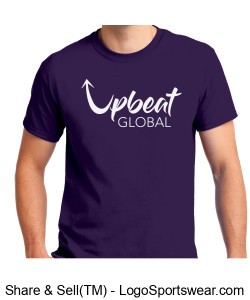 Customized Gildan t-shirt- Purple (white logo, white text) Design Zoom
