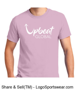 Customized Gildan t-shirt- Light Pink (white logo and text) Design Zoom