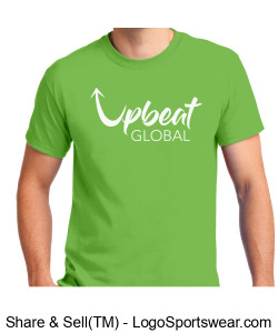 Customized Gildan t-shirt- Lime Green (white logo and text) Design Zoom