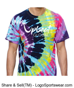 Customized tie dye t-shirt- Flashback (white logo and text) Design Zoom