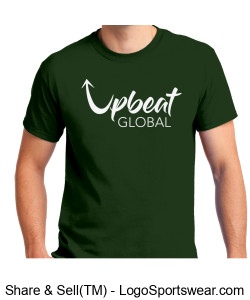Customized Gildan t-shirt- Forest Green (white logo and text) Design Zoom
