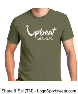 Customized Gildan t-shirt- Military Green (wte logo) Design Zoom