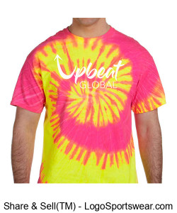 Customized tie dye t-shirt- Fluorescent Swirl (wte logo) Design Zoom