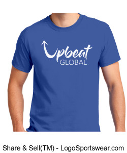 Customized Gildan t-shirt- Royal Blue (white logo, white text) Design Zoom