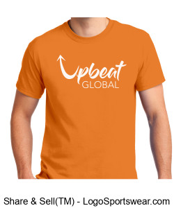 Customized Gildan t-shirt- Tangerine (white logo and text) Design Zoom