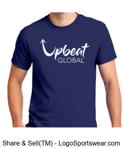 Customized Gildan t-shirt- Metro Blue (white logo and text) Design Zoom